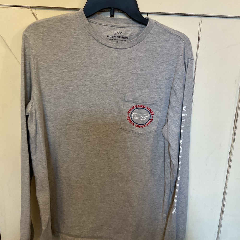 Vineyard Vines Heather Gray Long Sleeve Tee